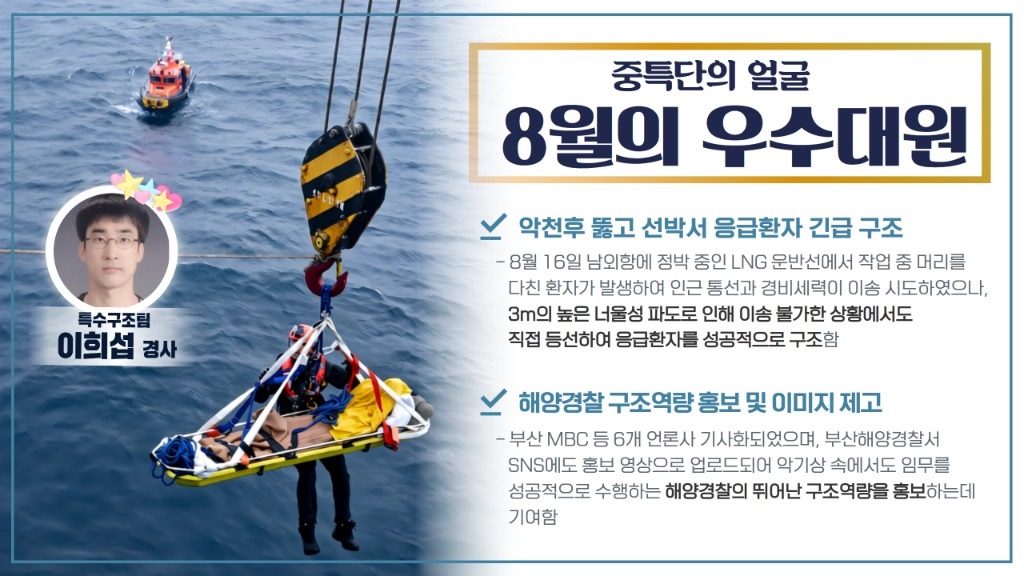8월 우수대원 이희섭 경사