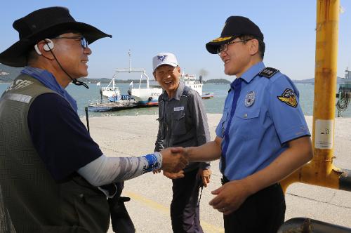 김용진 중부해경청장, 추석 연휴 유도선 현장점검(2024.8.28.) 사진1