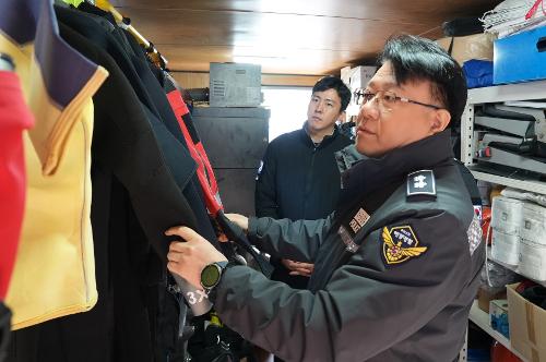장인식 남해해경청장, 해양사고 대비태세 현장 점검 나서 2