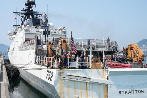 한·미·일 해상 수색구조 연합훈련 USCGC 입항 환영식 4