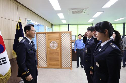 (10월 7일) 울진해경, 신임경찰관 전입신고식 거행 사진1