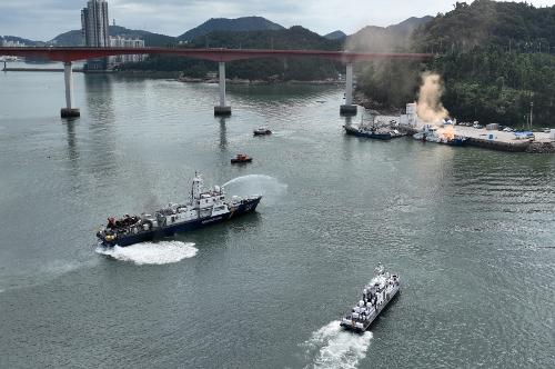 완도해경, 유해화학물질 사고 대비 민관 합동 훈련 실시 1